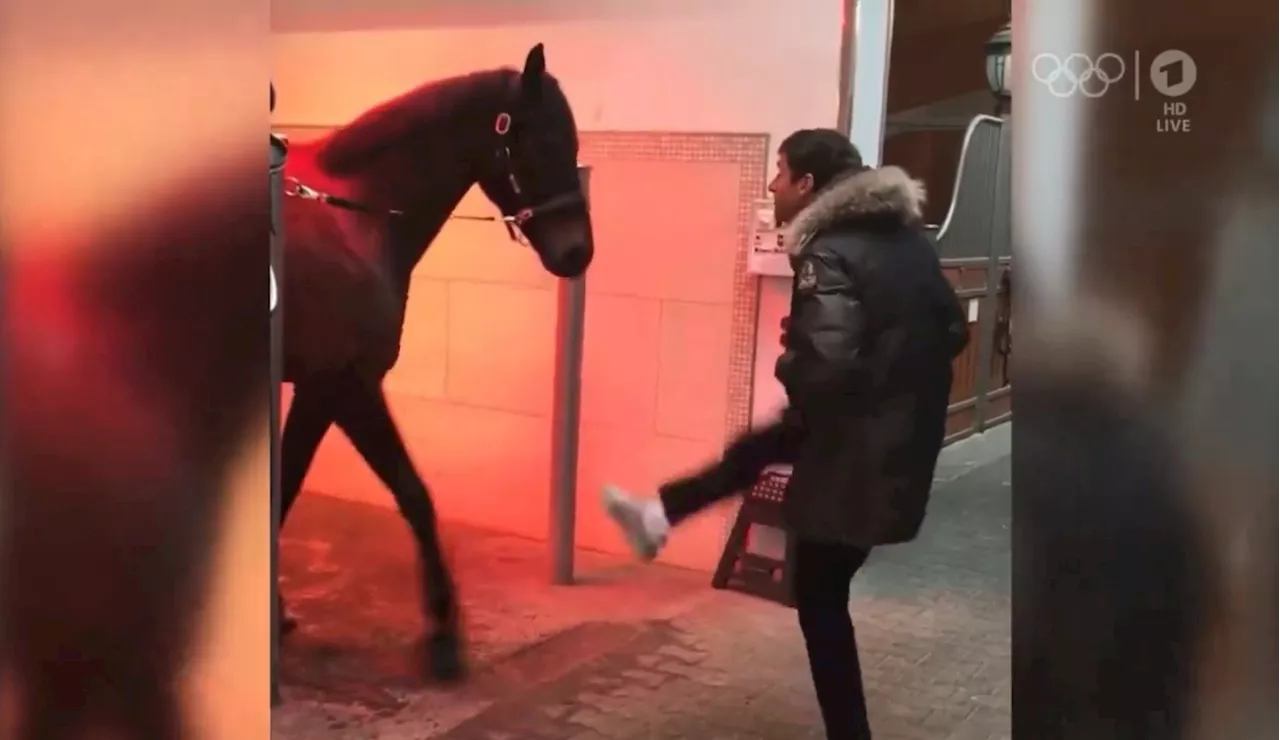 Commentator stunned as Olympics coverage cuts to Thomas Muller dancing with horse...