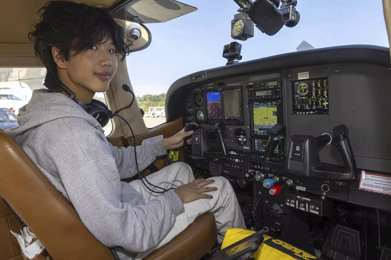 Teen vies for record solo flight to 7 continents to raise money for childhood cancer research