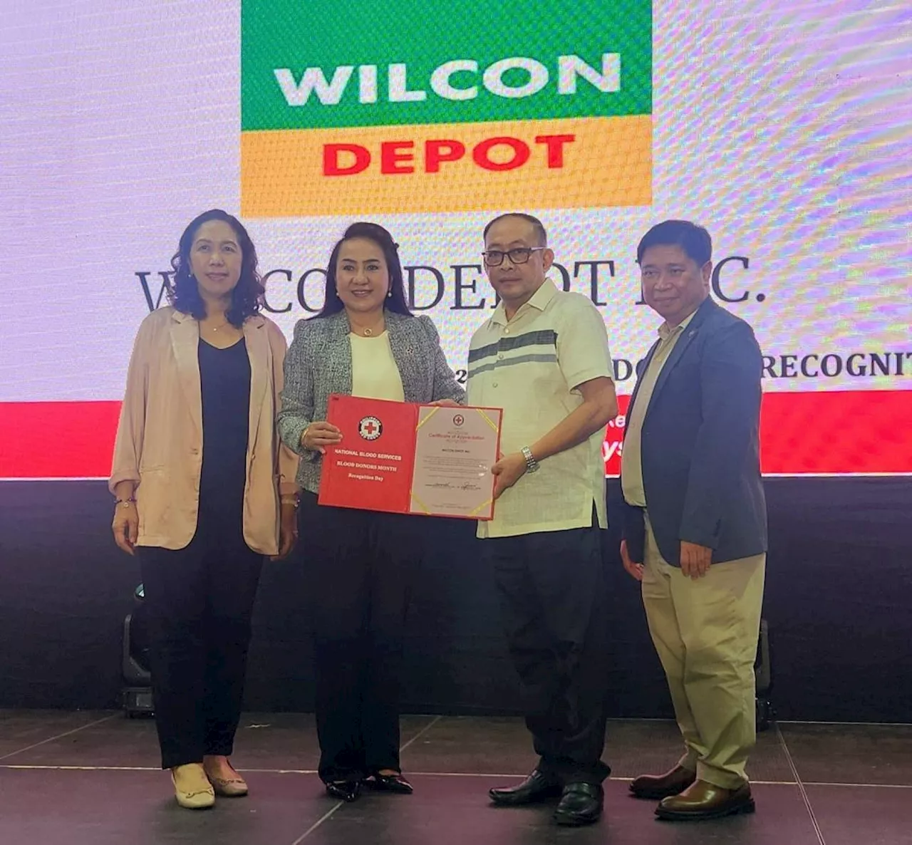 Wilcon Depot honored by PRC for blood donation contributions