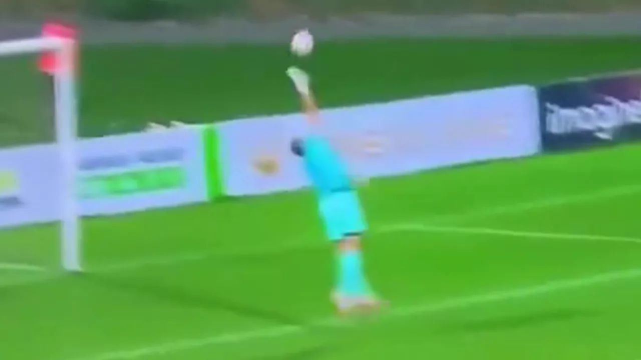 Watch ex-Premier League keeper concede to rival goalie from opposition penalty area in Conference League...