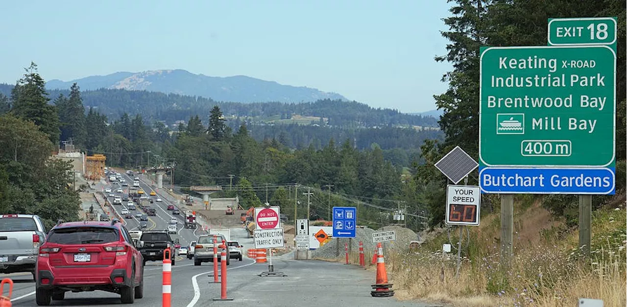 Pat Bay Highway to close overnight for Keating overpass project