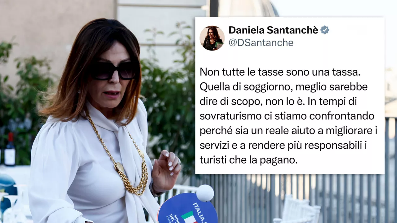 "La tassa di soggiorno non è una tassa", il bizzarro post di Daniela Santanchè