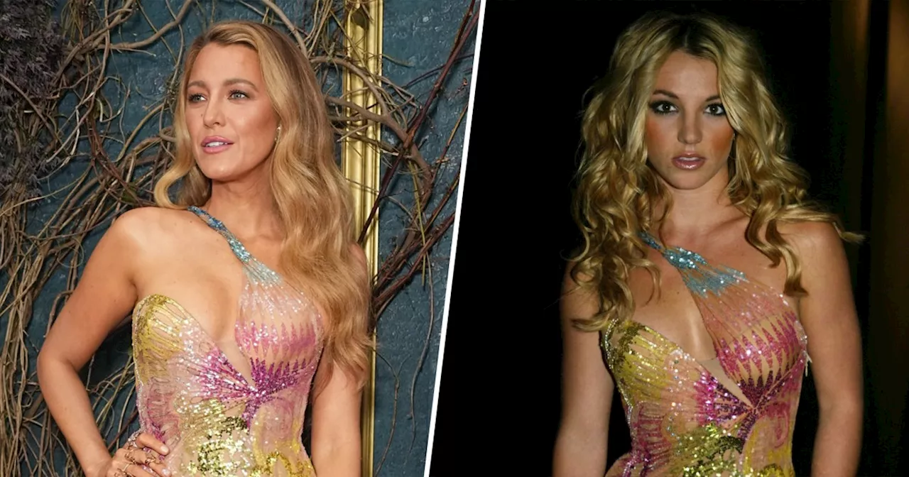 Blake Lively Wears Britney Spears Versace Dress At 'It Ends With Us' Premiere