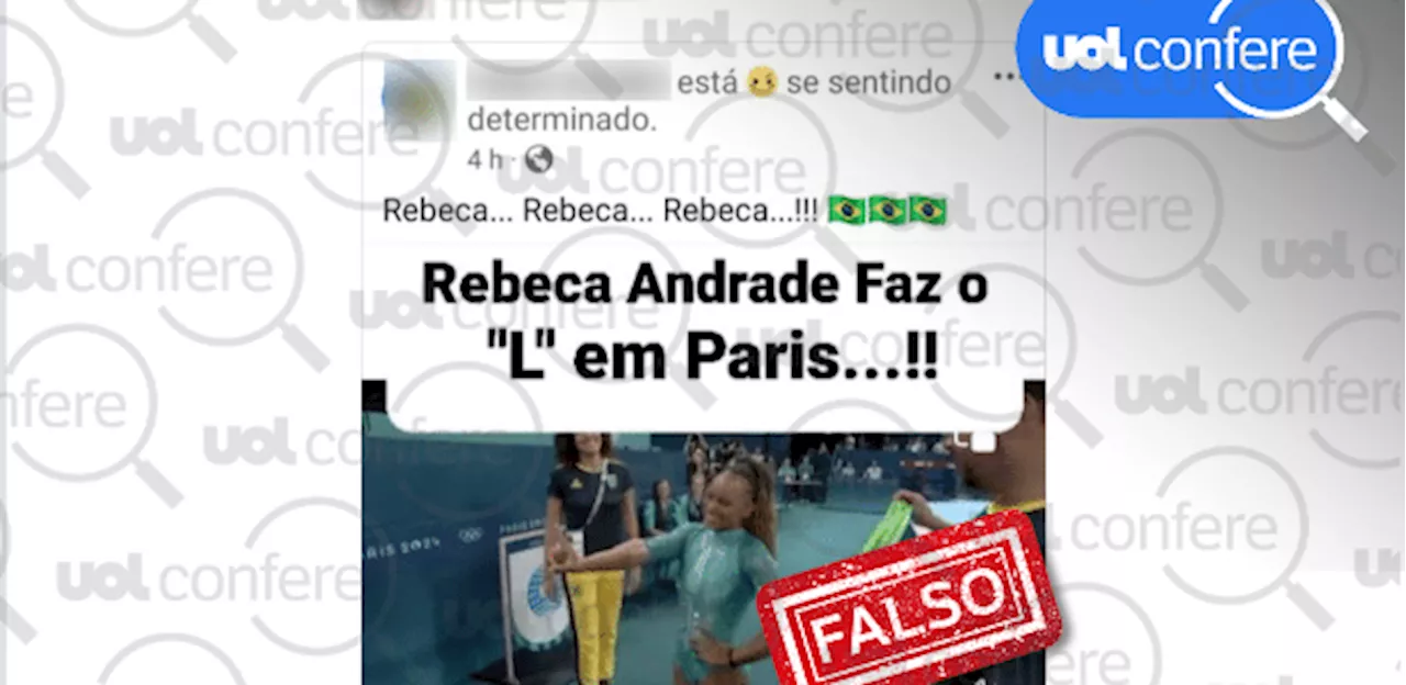 Rebeca Andrade não fez o 'L' ao comemorar medalha de ouro em Paris