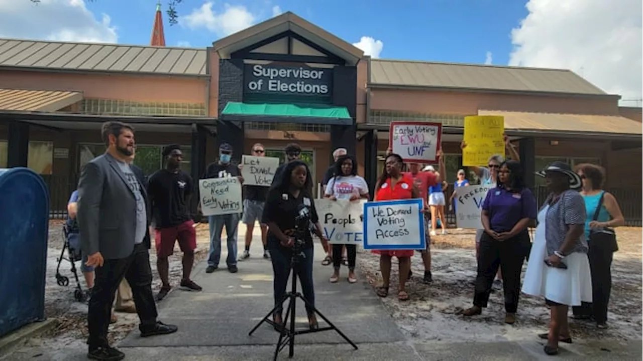 LIVE: Voting rights advocates to celebrate reopening of early voting site at Edward Waters University