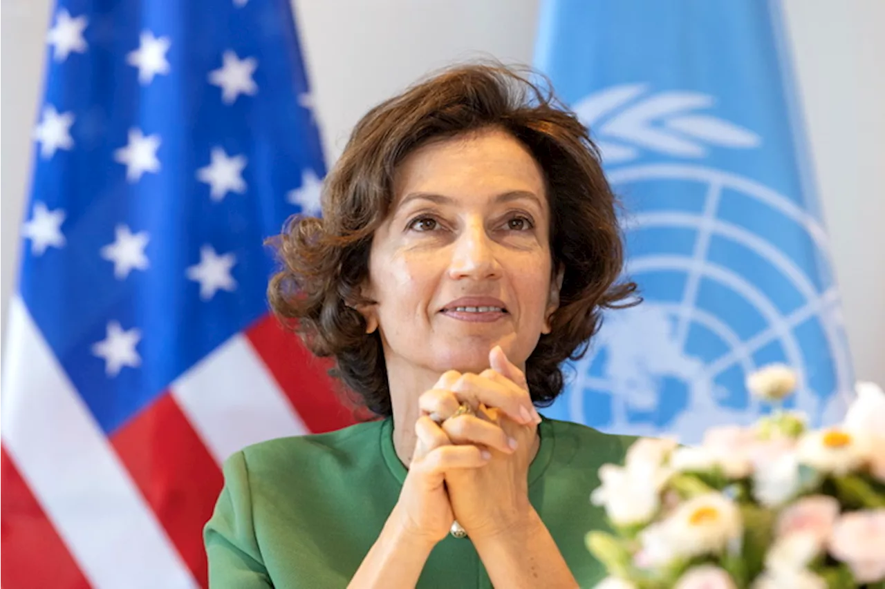 La direttrice generale dell'Unesco Audrey Azoulay