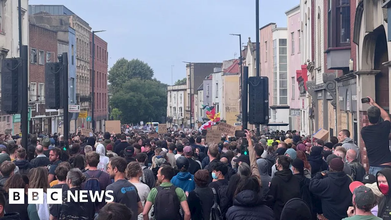 Arrest after brick thrown at Bristol anti-racism rally