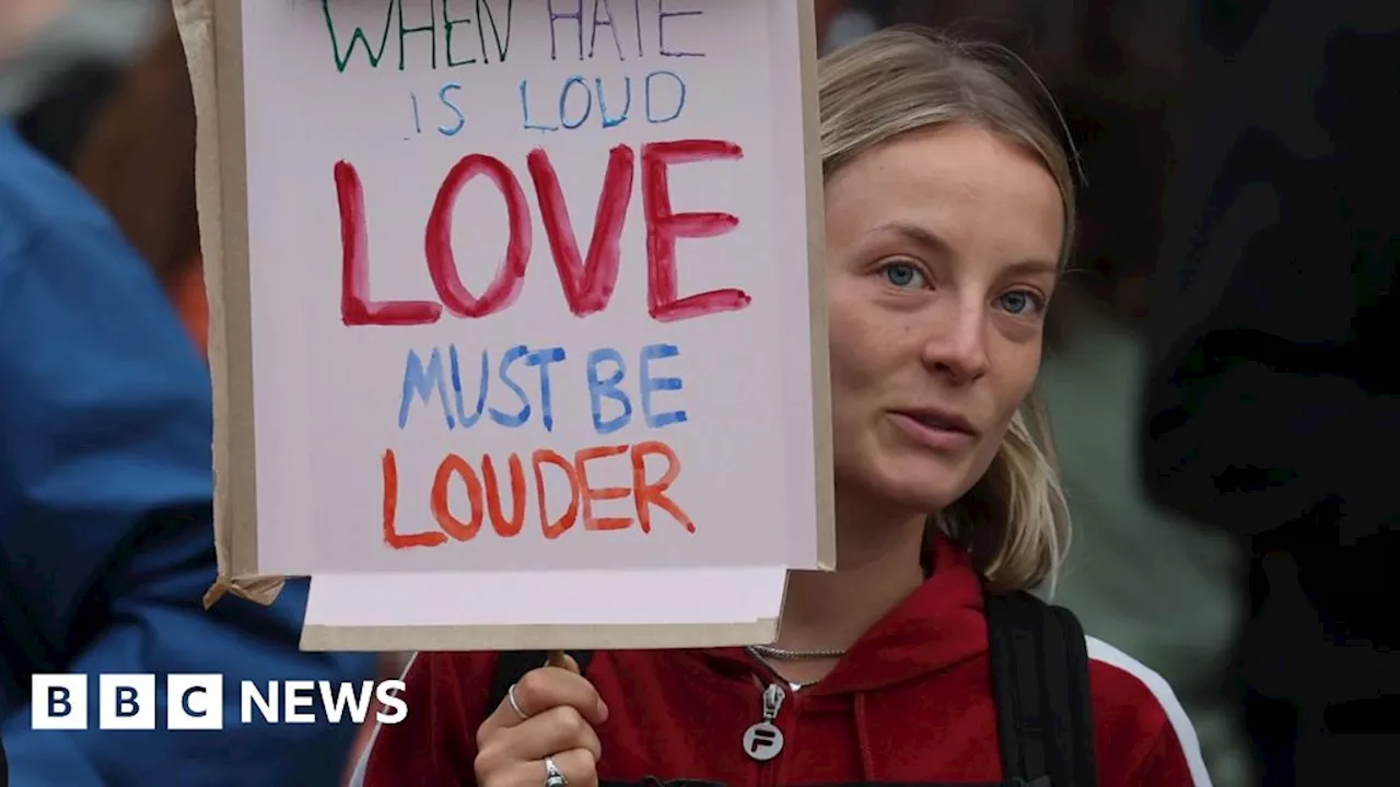 In pictures: Anti-racism protesters turn out across England