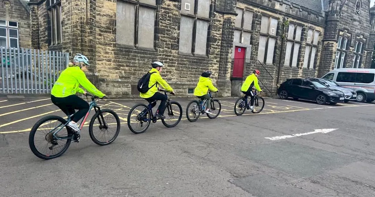 All aboard the bike bus for safer travel to school for Shotts pupils