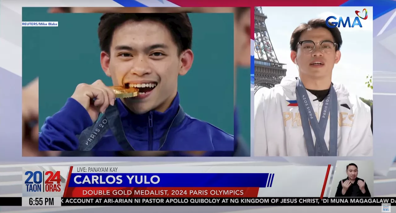 Carlos Yulo says golden feat in Paris Olympics has yet to sink in