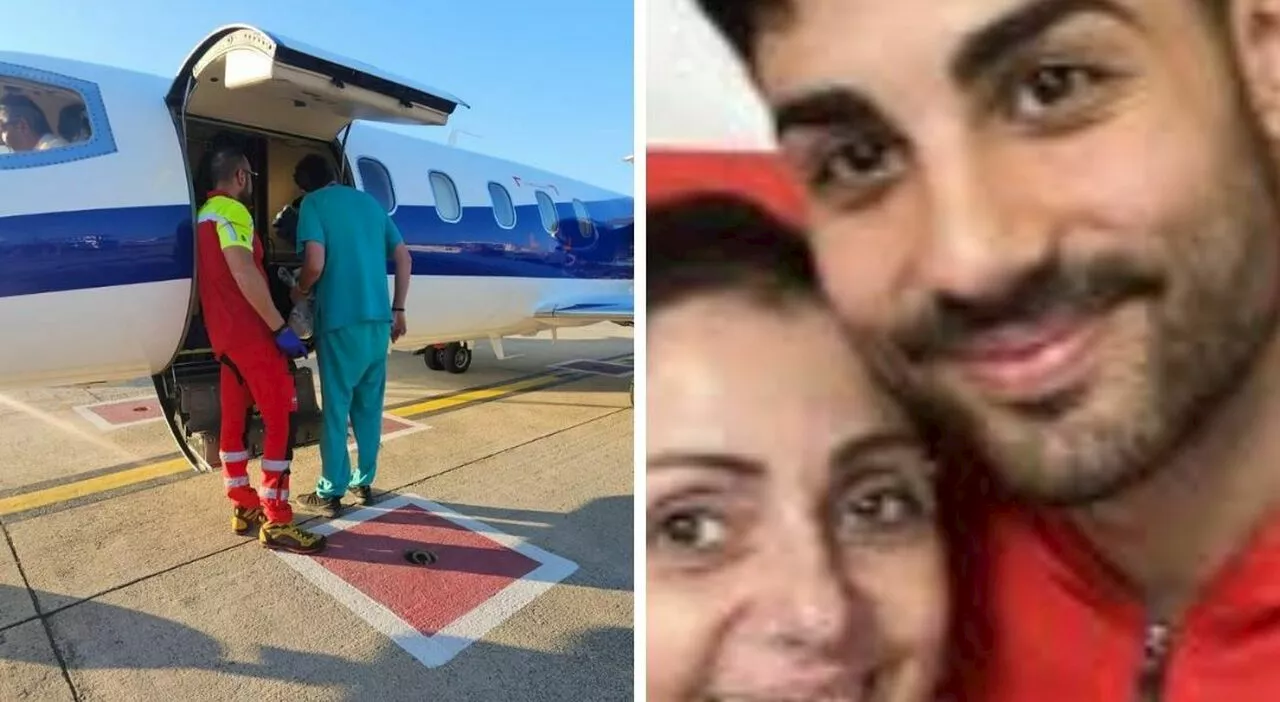 Valerio Bianchi è tornato in Italia con un volo privato: è ricoverato a Tor Vergata