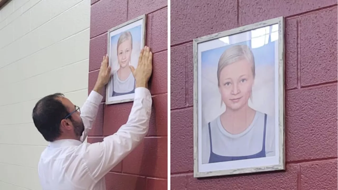 Portrait of Audrii Cunningham unveiled at Livingston Junior High as they prepare to welcome students