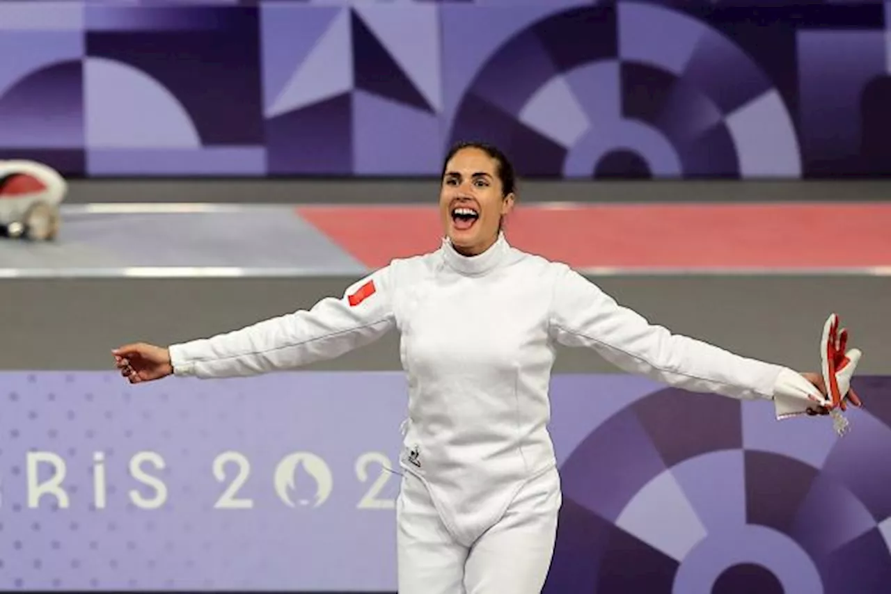 Élodie Clouvel en forme à l'escrime pour la première journée du pentathlon moderne aux JO de Paris 2024