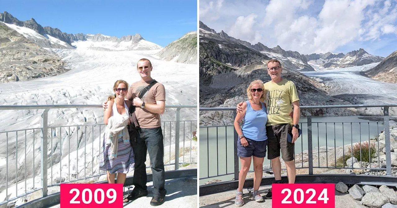 Viral photo of melting Rhone glacier in Switzerland ‘made tourist cry’