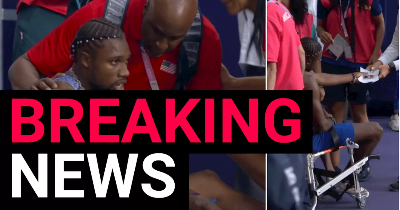 Noah Lyles positive Covid test revealed after leaving Olympic 200m final in wheelchair