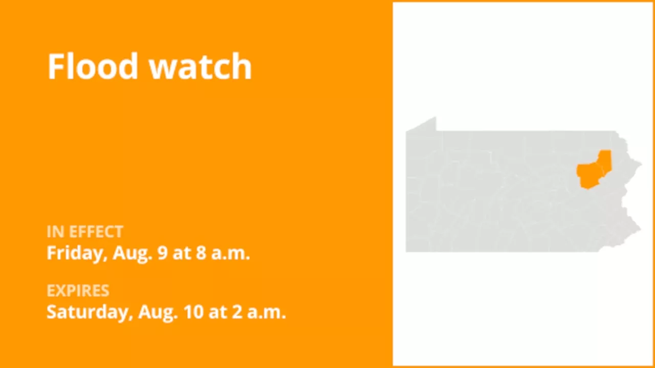 Flood watch affecting Lackawanna and Luzerne counties Friday and Saturday