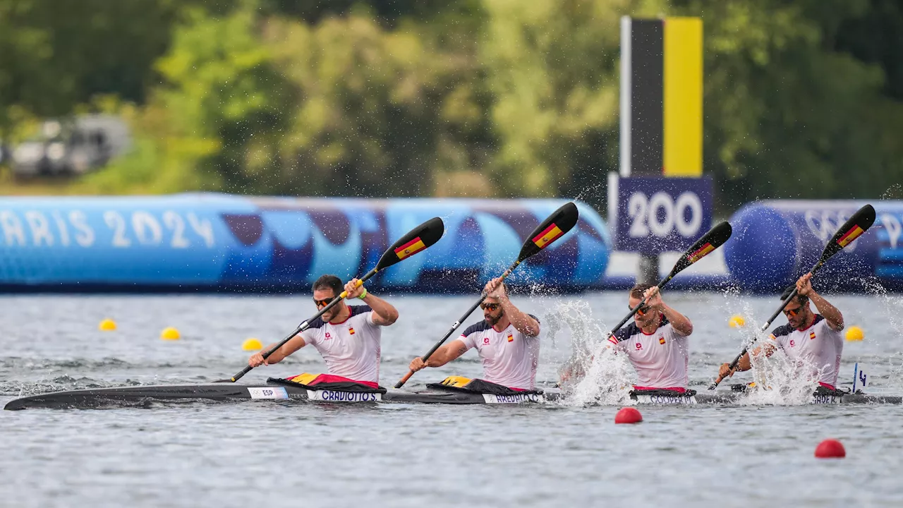El K4 español nunca falla, medalla de bronce en los 500 metros de París 2024 y sexta medalla para Saúl Craviotto