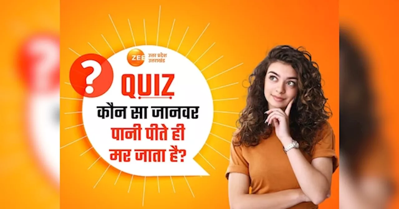 GK Quiz: कौन सा जानवर पानी पीते ही मर जाता है? 99 फीसदी लोगों का माथा चकरा जाएगा