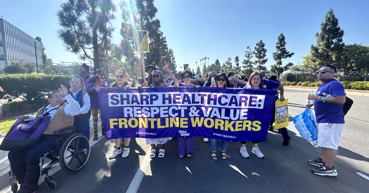 'We're not happy': Sharp HealthCare workers starts picketing amid contract negotiations