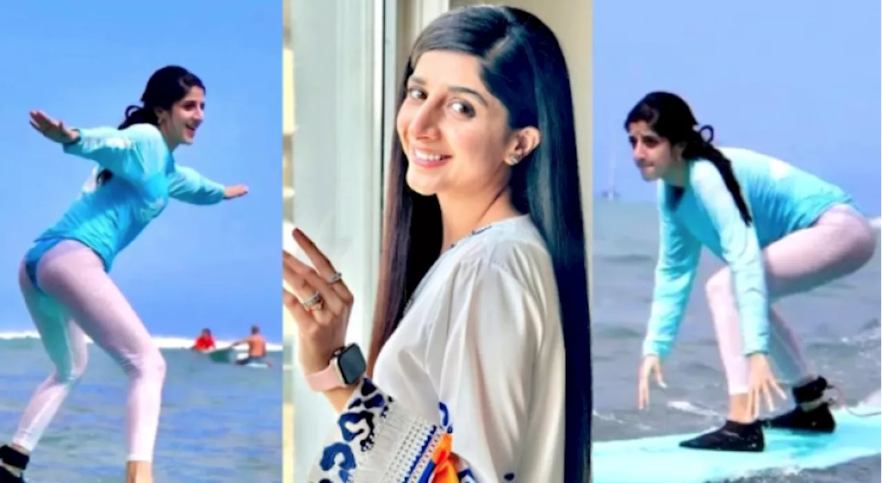 Mawra Hocane severely bashed for ‘AUDACIOUS’ swimwear during surfing session