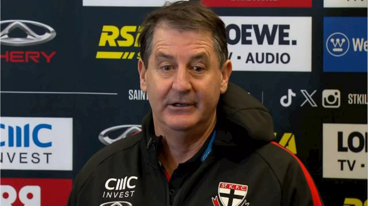 St Kilda coach Ross Lyon refuses to answer questions about Tarryn Thomas