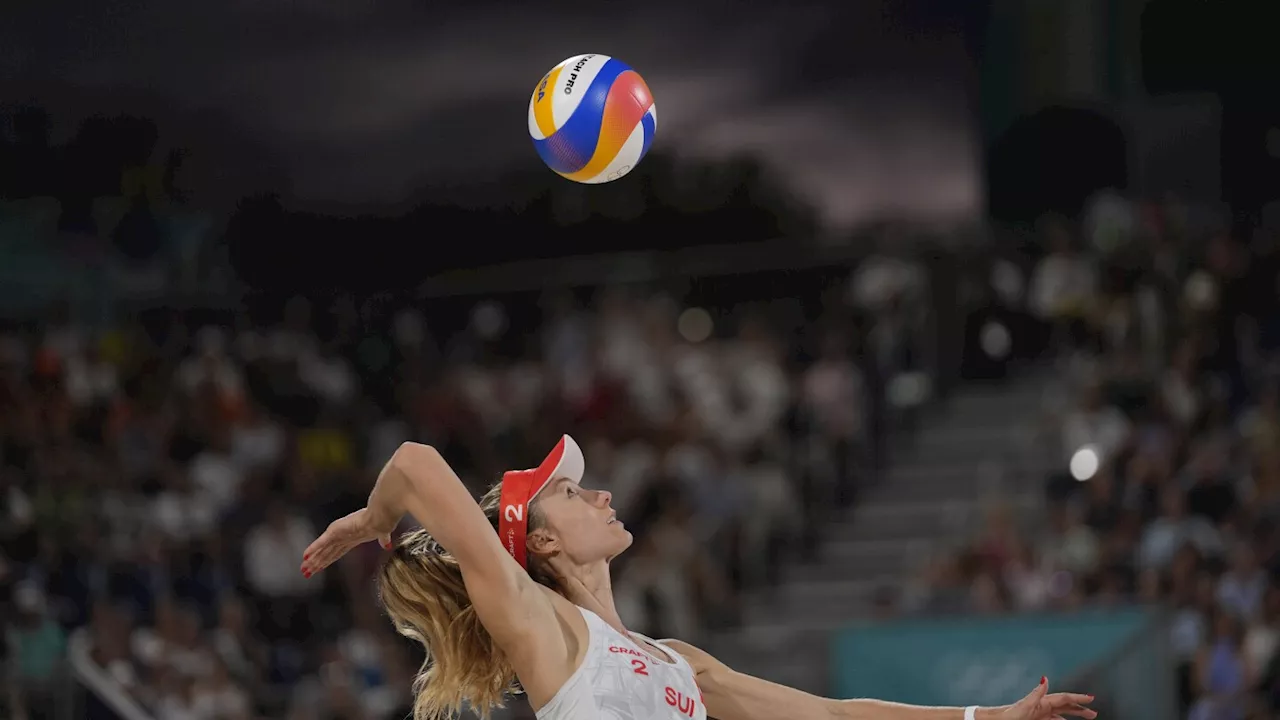 Swiss win women's beach volleyball bronze medal. Brazil and Canada to play for gold