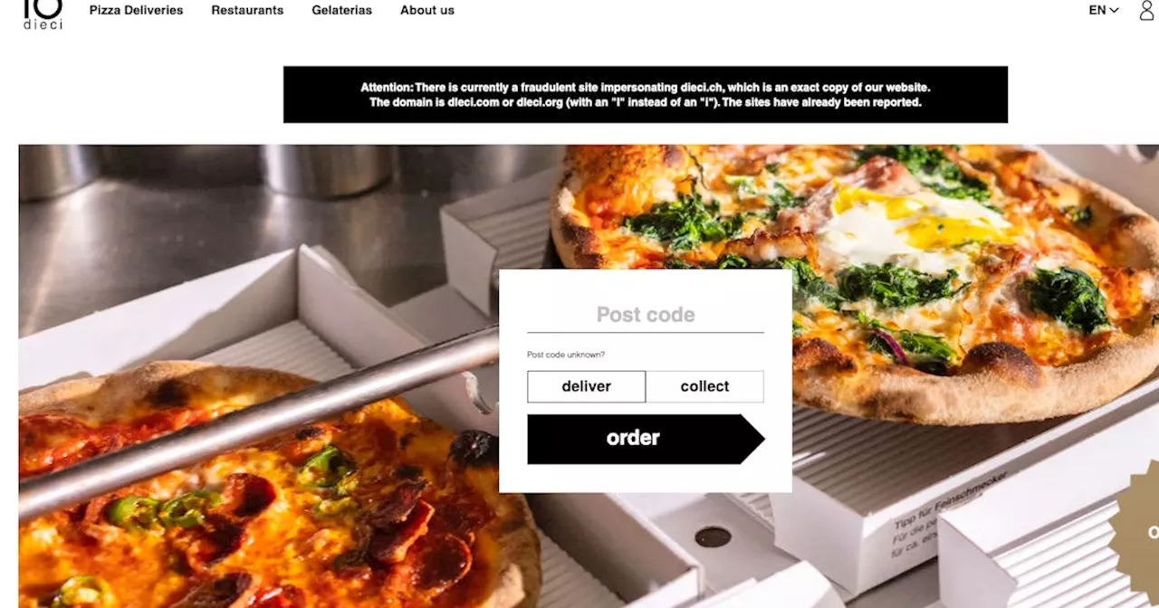 Betrüger kopieren Dieci-Website, um Hungrige abzuzocken
