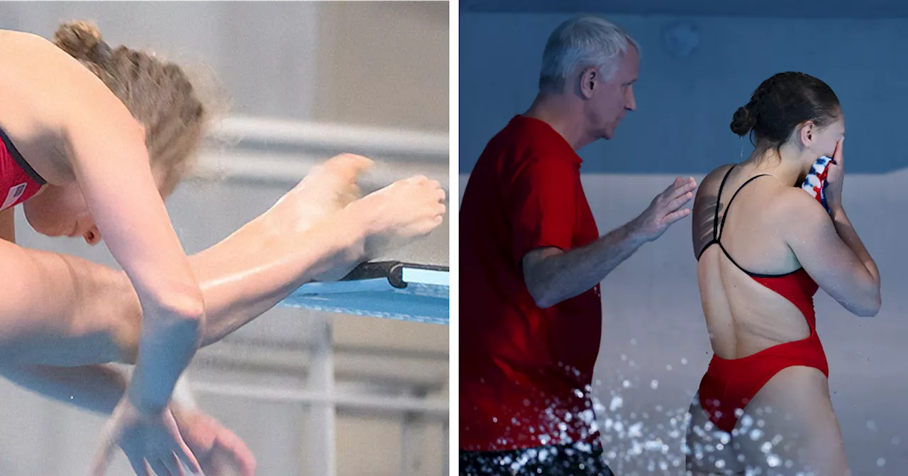 American Diver Alison Gibson Scores 0.0 After Hitting The Board In Olympics Nightmare