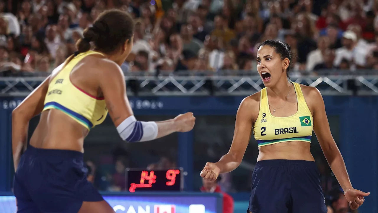 Brasil é ouro no vôlei de praia: Ana Patrícia e Duda vencem canadenses em Paris