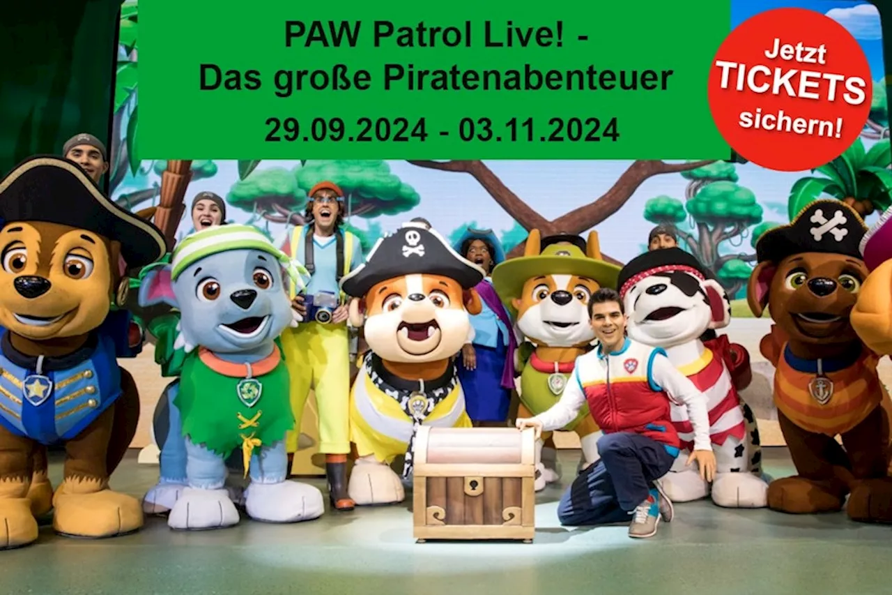 PAW Patrol Live: Das große Piratenabenteuer ab September auf Tour