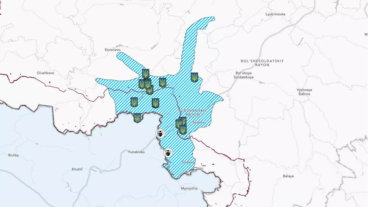 Kartorna visar: Ukraina tränger in i Ryssland