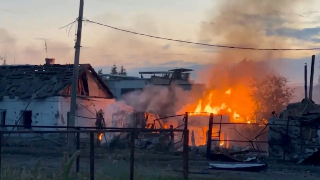 Explosionen, Evakuierungen - Gegenschlag! Ukraine startet Großangriff auf Russland