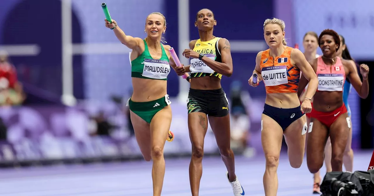 Ireland Women's 4x400m relay team celebrate Olympic final qualification