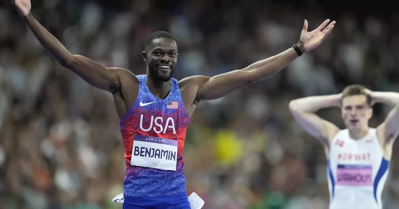 USA's Rai Benjamin bests world record holder to win 400m hurdles