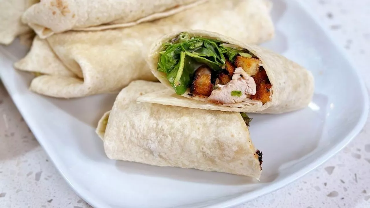 Grilled Chicken Caesar Wrap with Homemade Caesar Dressing