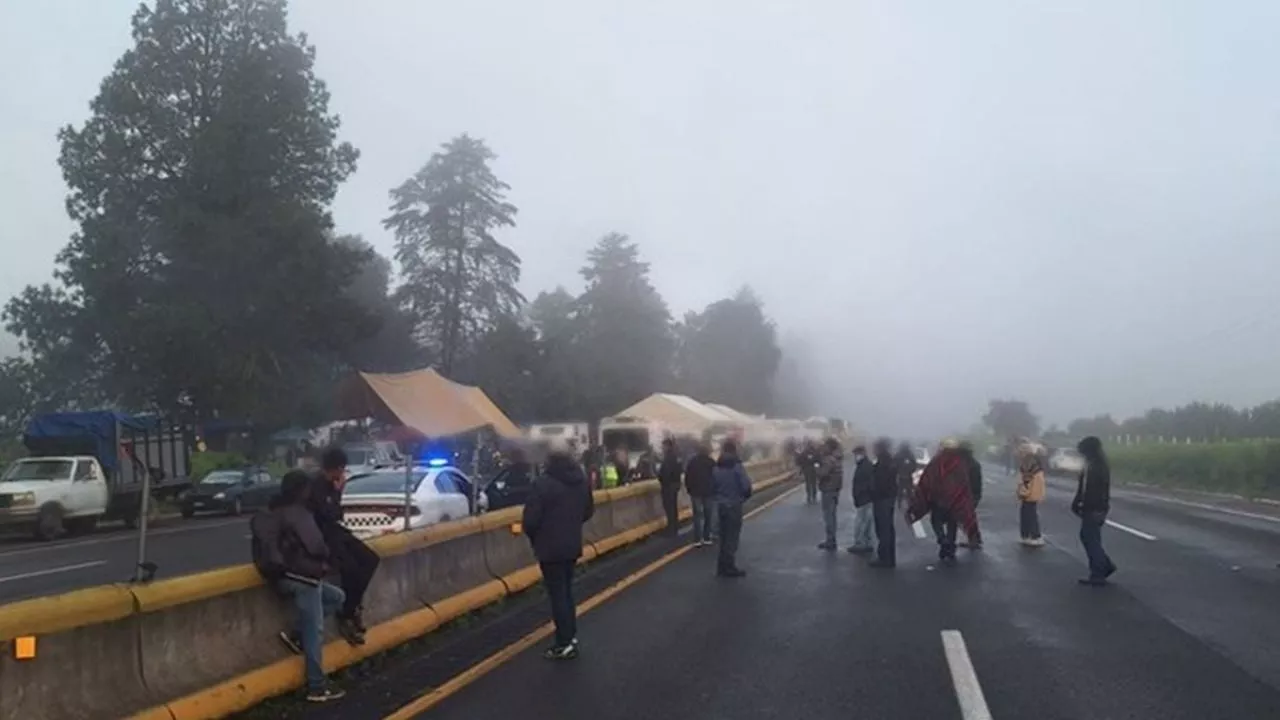 Termina bloqueo en la México-Puebla; liberan parcialmente la vialidad