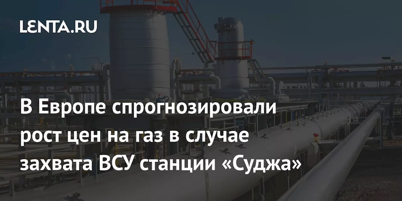 В Европе спрогнозировали рост цен на газ в случае захвата ВСУ станции «Суджа»