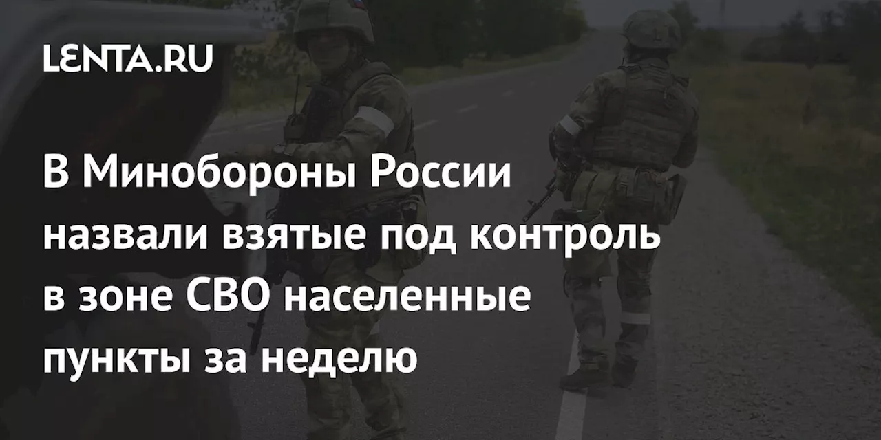 В Минобороны России назвали взятые под контроль в зоне СВО населенные пункты за неделю