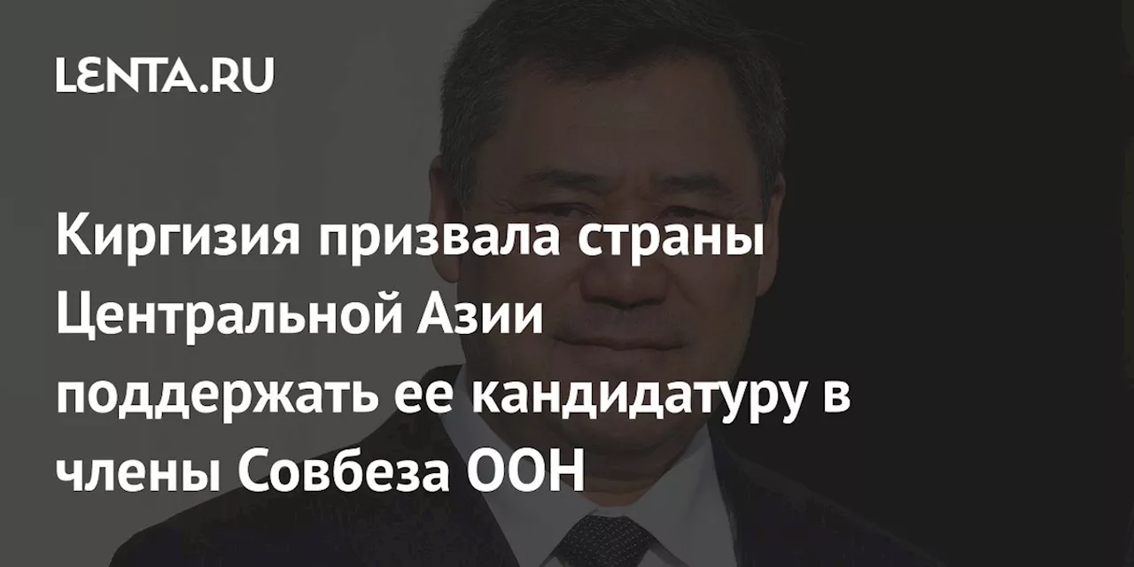 Киргизия призвала страны Центральной Азии поддержать ее кандидатуру в члены Совбеза ООН