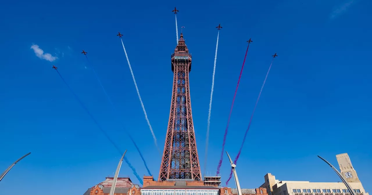 Where and when to see the Red Arrows flying over Lancashire this weekend