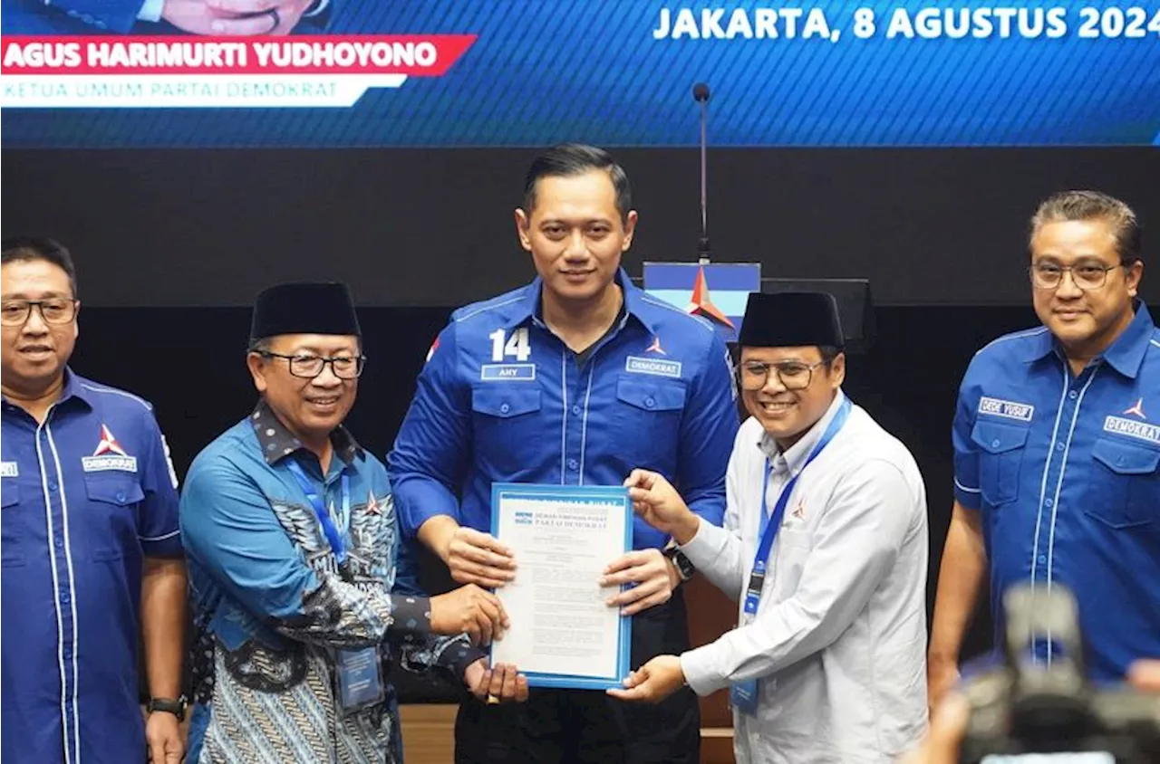 Pasangan Herman-Ibang Terima Rekomendasi DPP Partai Demokrat di Pilkada Cianjur