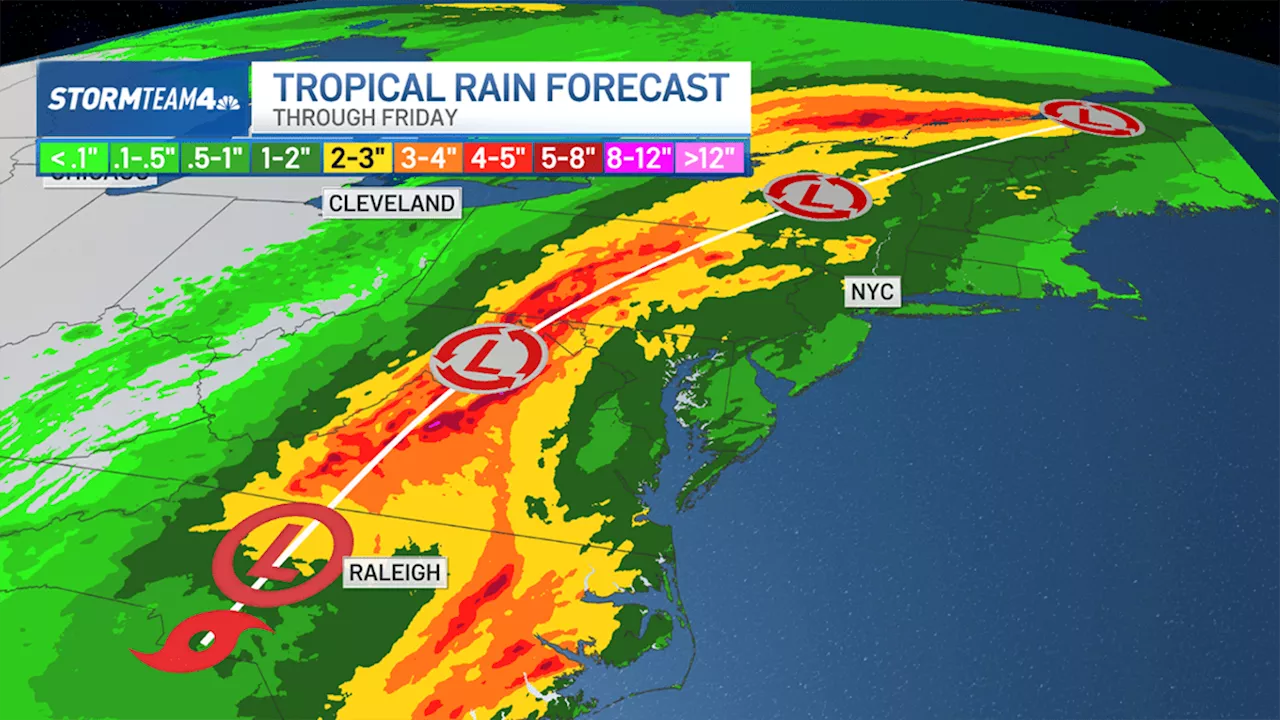 Tornado risk for NYC area rises Friday as Tropical Depression Debby nears