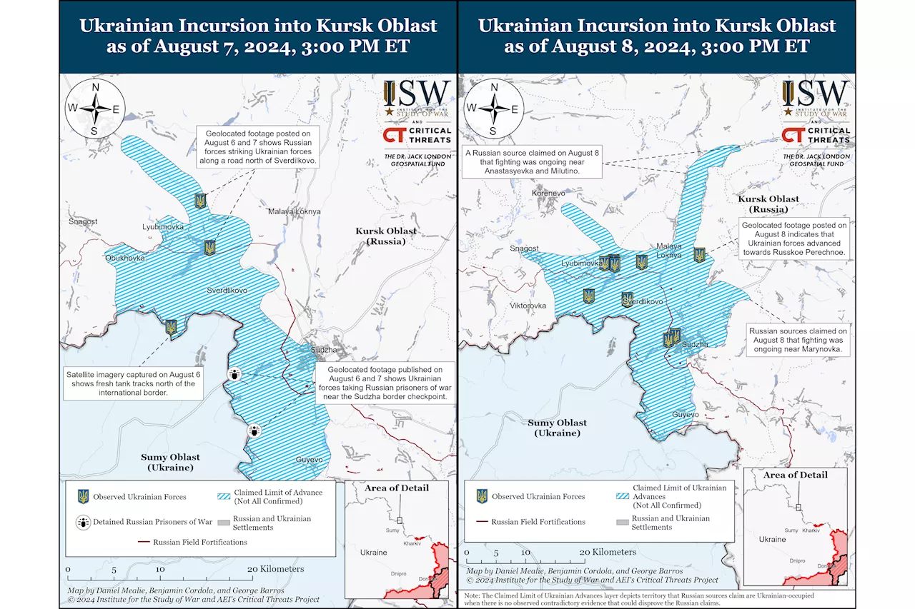 Russia Maps Show Dramatic Impact of Ukraine Advances in 24 Hours