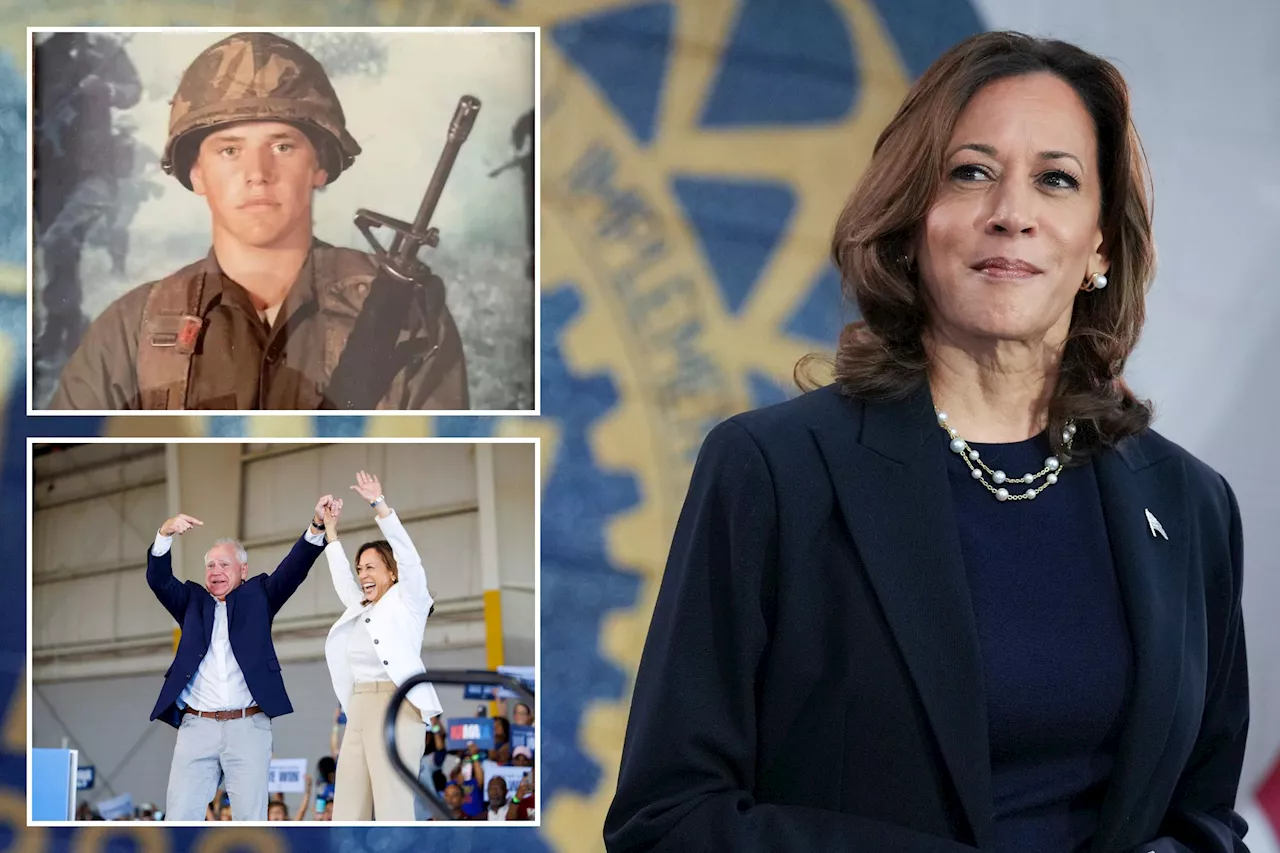 Kamala Harris finally responds to claims that Tim Walz abandoned National Guard unit before Iraq deployment