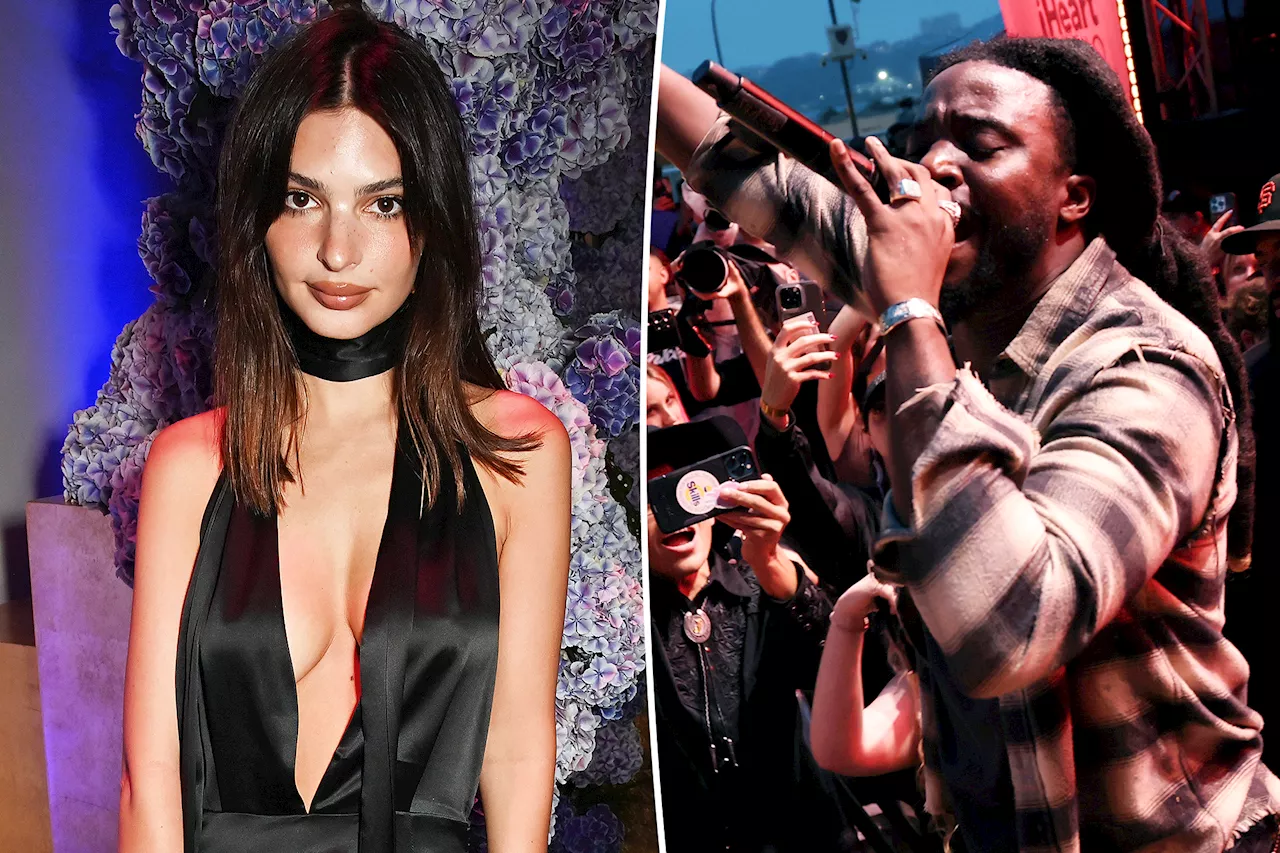 Emily Ratajkowski seems to confirm she's dating Shaboozey by showing up to his set at Z100's summer bash