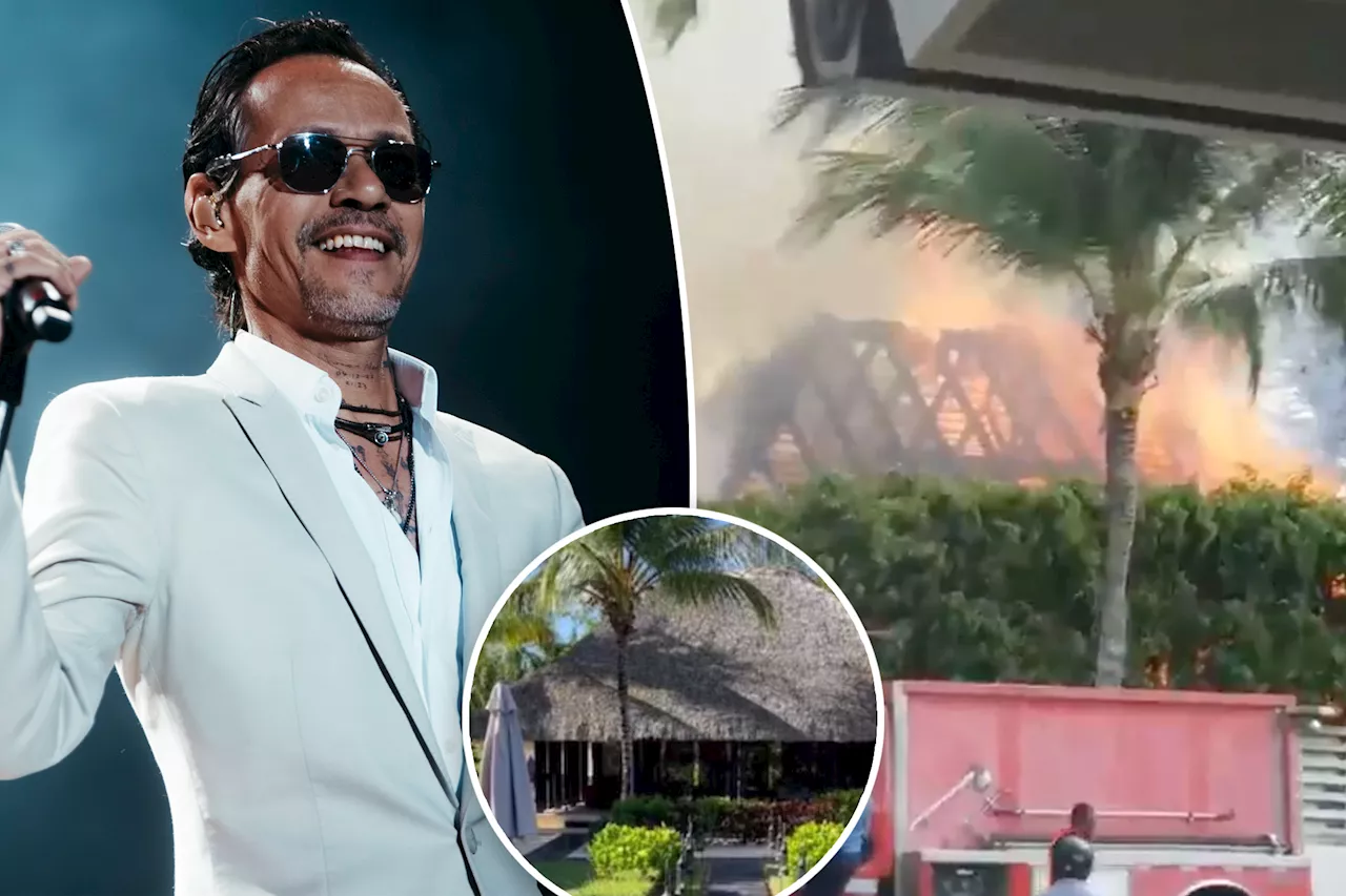 Marc Anthony's house in Dominican Republic bursts into flames, blaze caught on camera