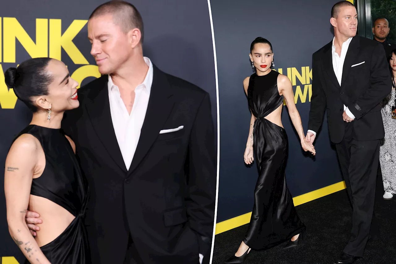 Zoë Kravitz and fiancé Channing Tatum make their red carpet debut at 'Blink Twice' premiere