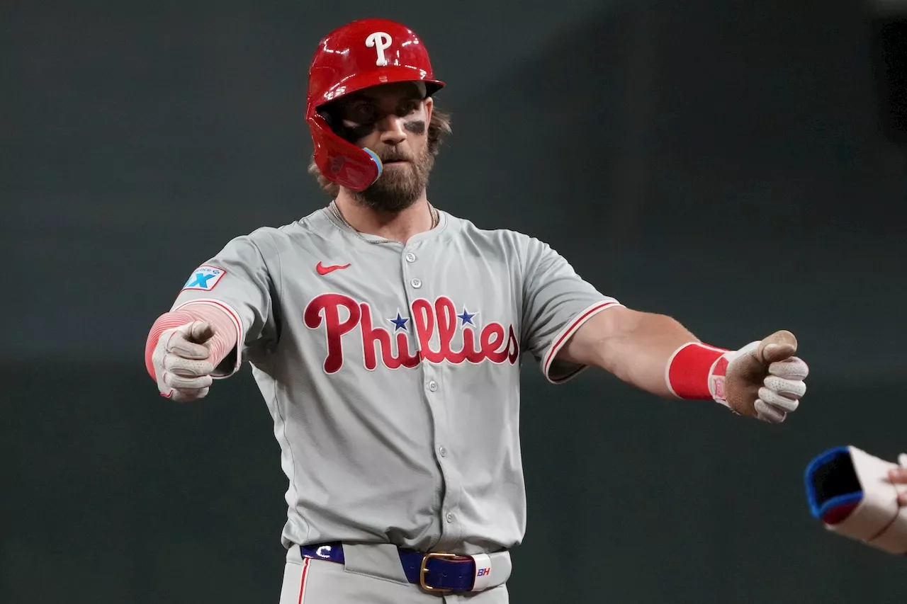 Bryce Harper, Trea Turner have big hits in 6th-inning rally, lead Phillies to win