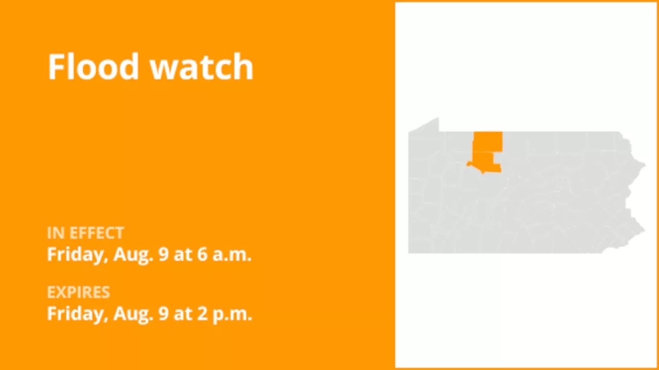 Flood watch affecting McKean and Elk counties until Friday afternoon