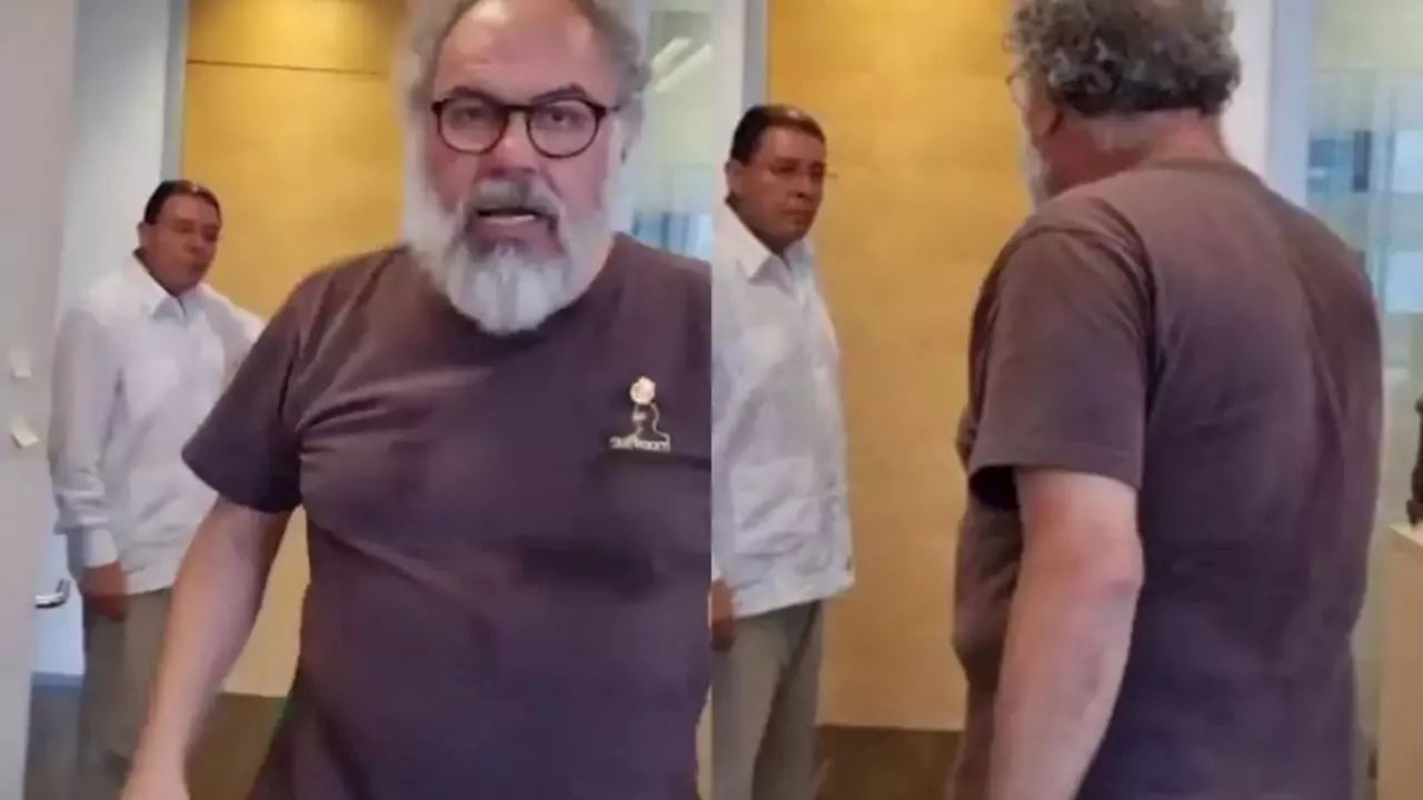 Video| Captan a Leopoldo Michel Díaz agrediento al personal en el Consulado de México en Shanghai